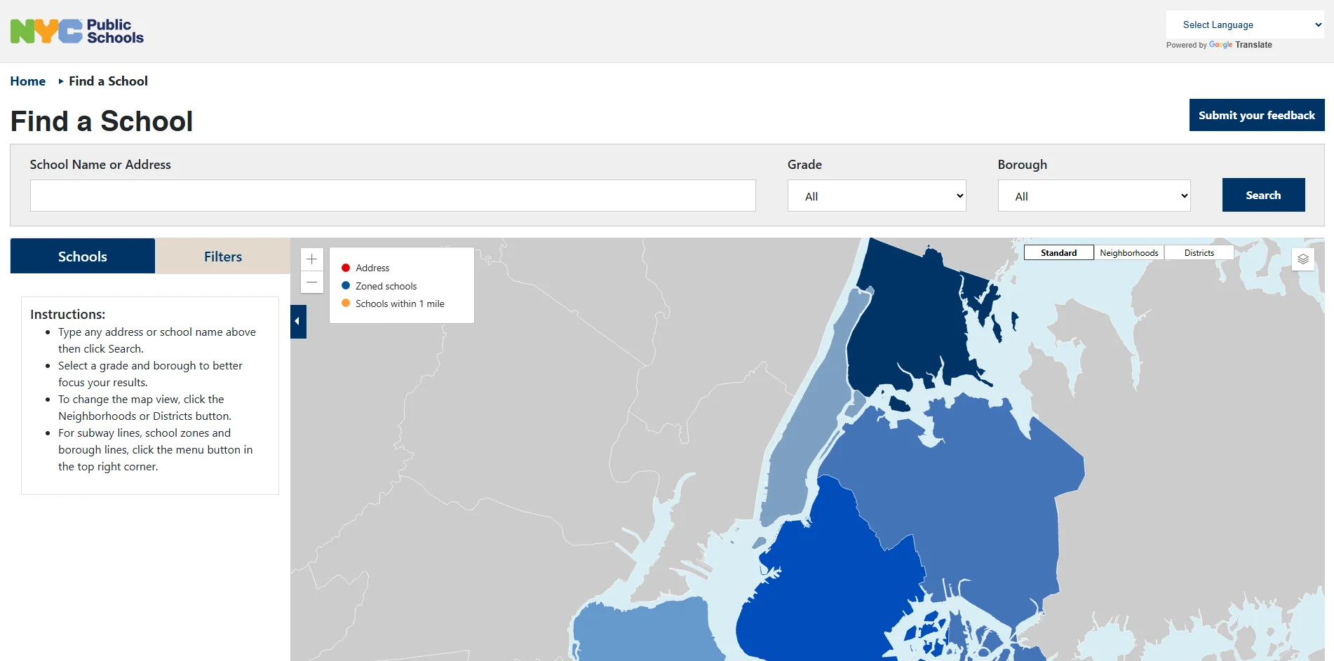 Find a School - NYC Public Schools