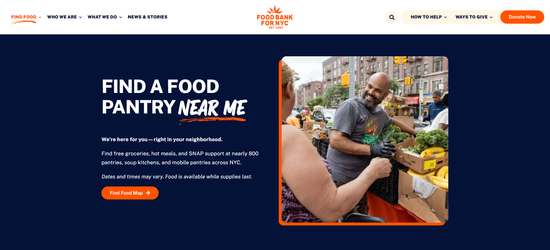 Food Bank For New York City - Find Food