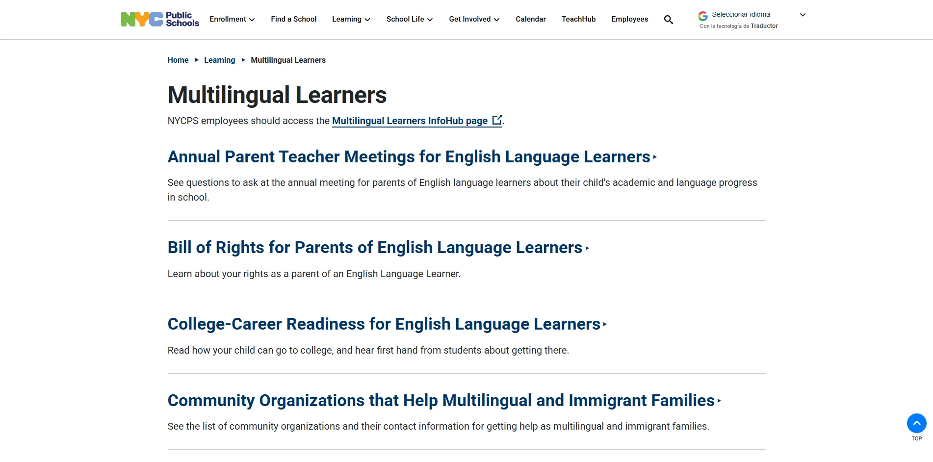 NYC Public Schools - Multilingual Learners