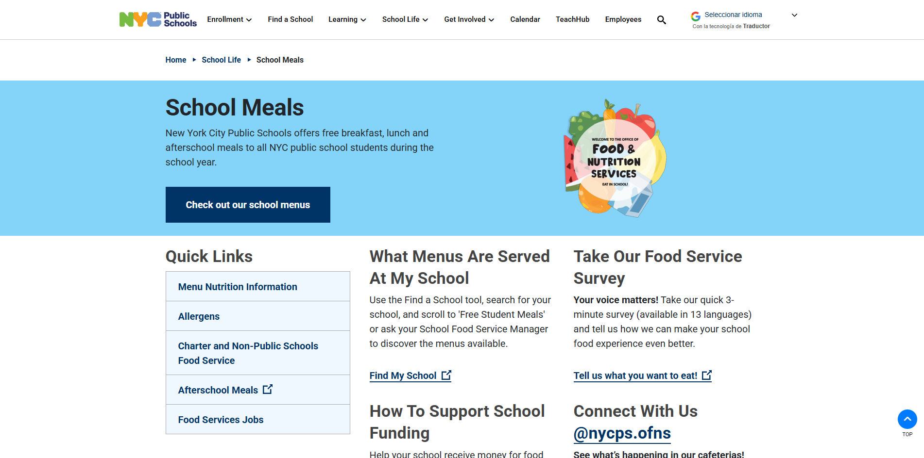 NYC Public Schools - School Meals